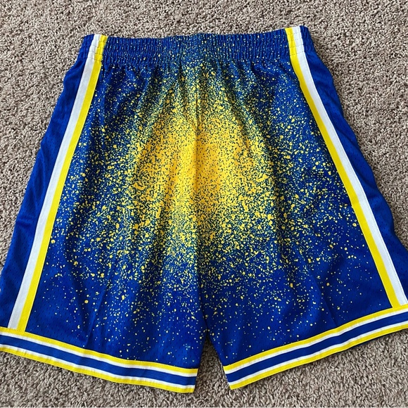 Mitchell and Ness Golden State Warriors GSW Swingman Shorts Size Large NWT Blue - Picture 3 of 3